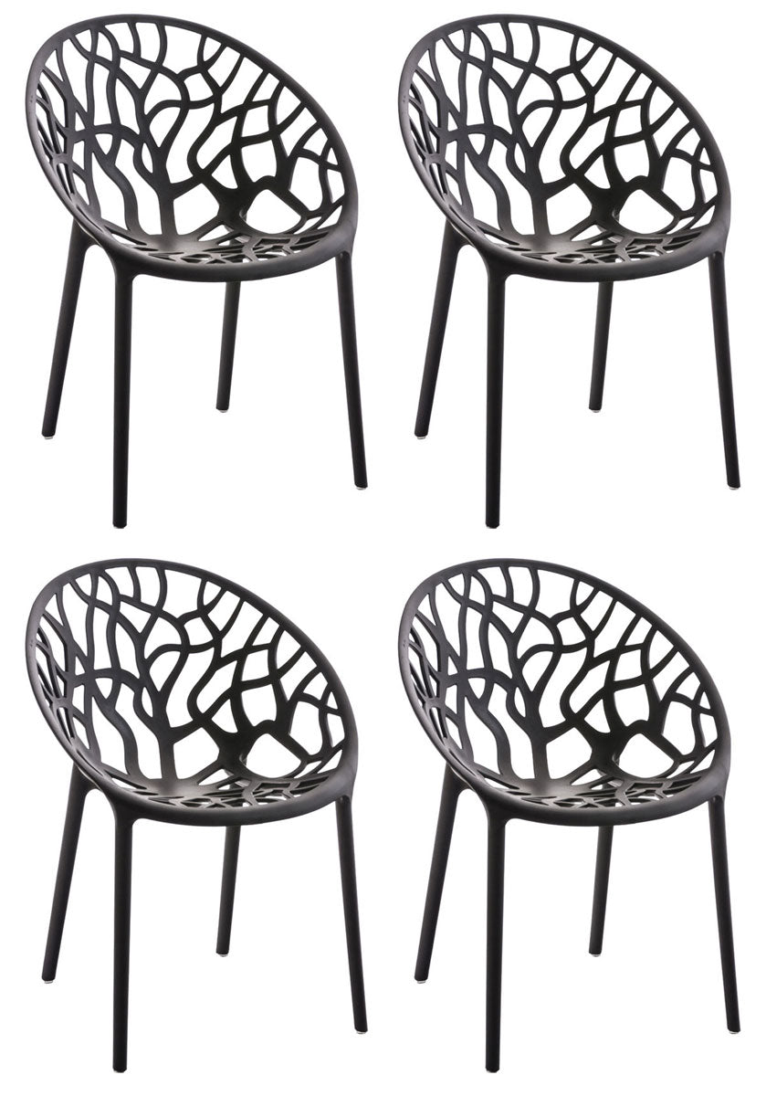 4er Set Stapelbare Gartenstühle Hope