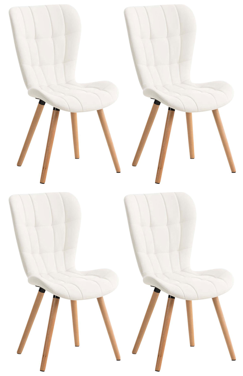 4er Set Esszimmerstuhl Elda Kunstleder