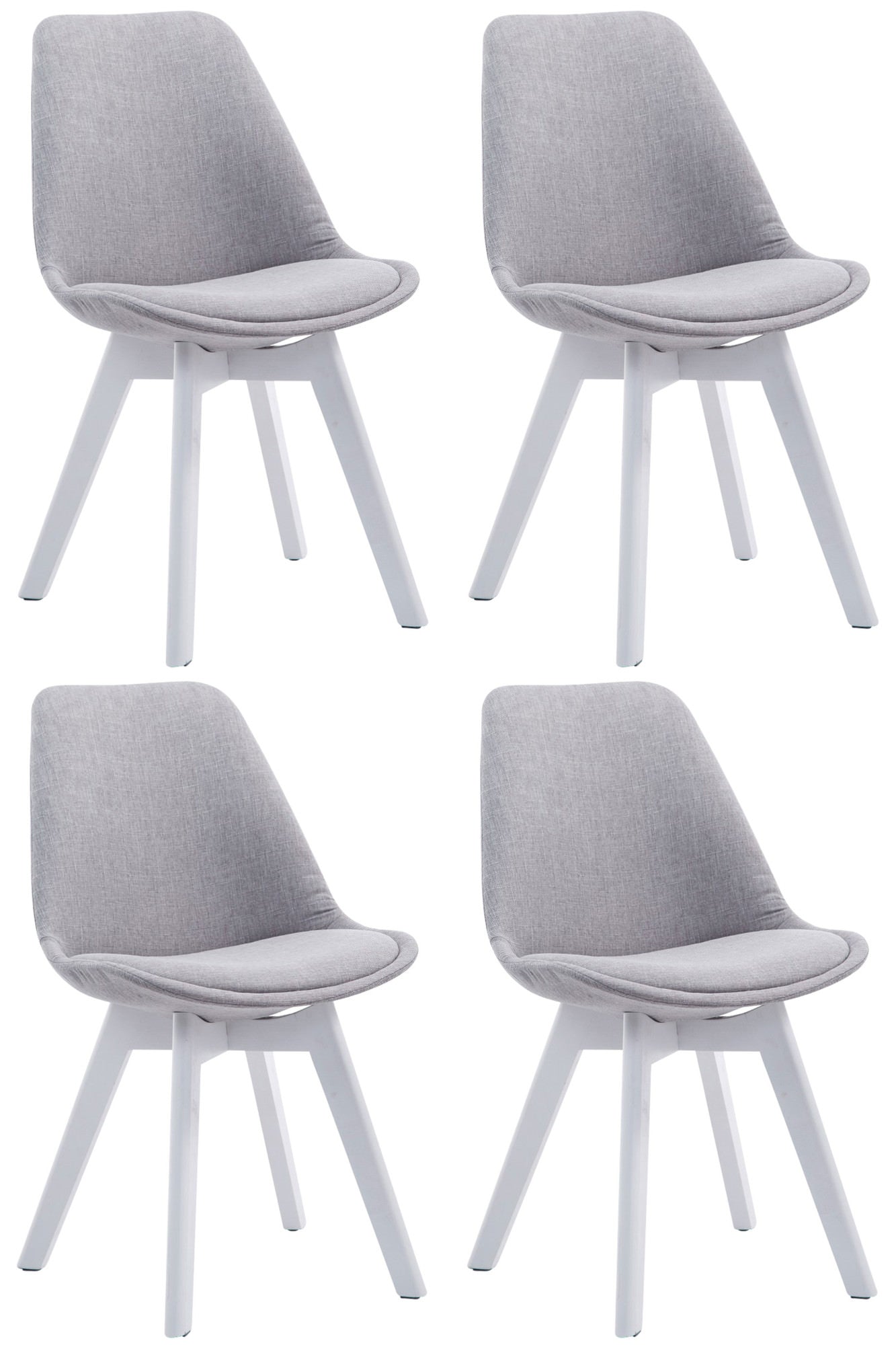 4er Set Besucherstühle Borneo V2 Stoff