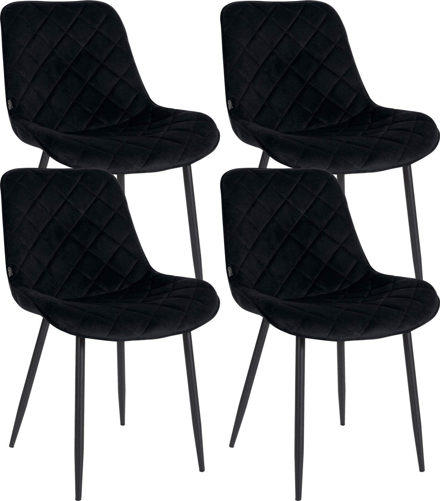 4er Set Stühle Springs Samt
