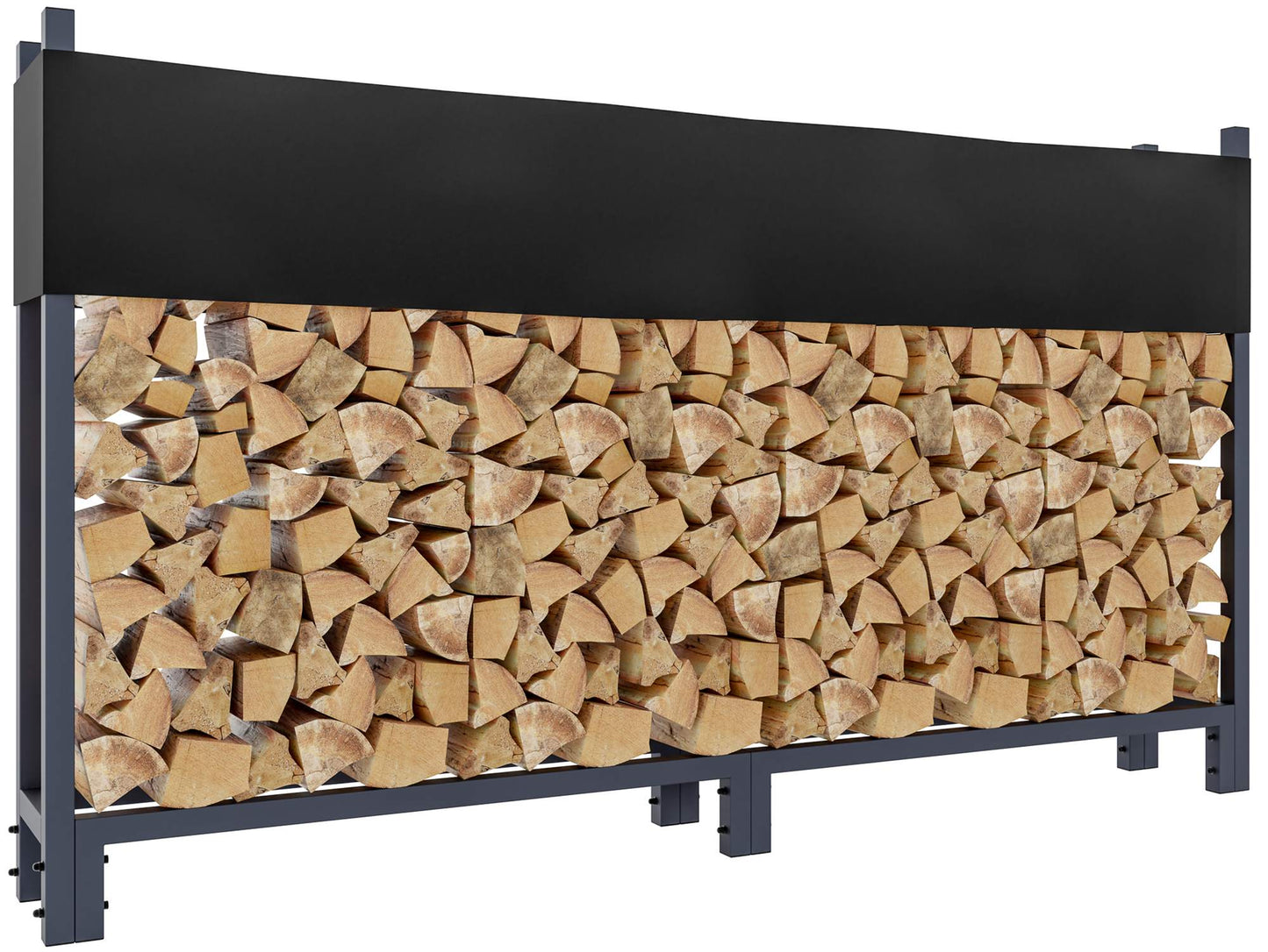 Kaminholzständer Martin mit Abdeckplane - homemem39