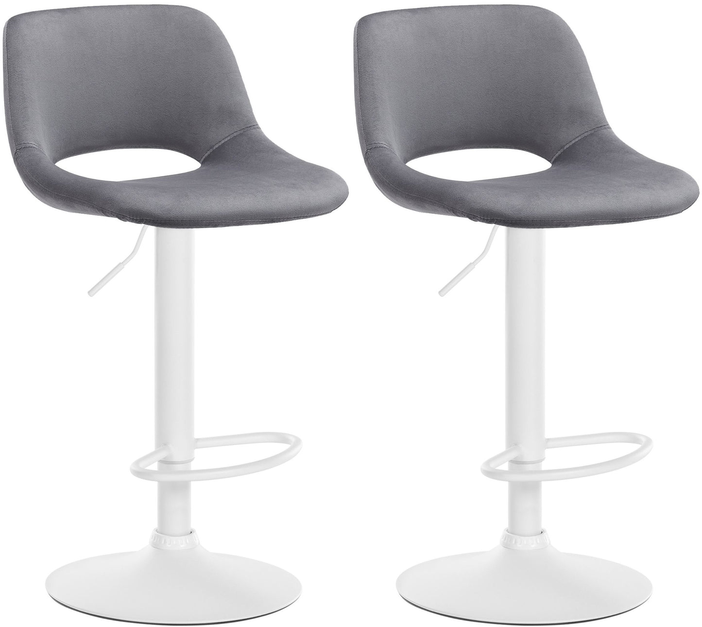 2er Set Barhocker Camden Samt