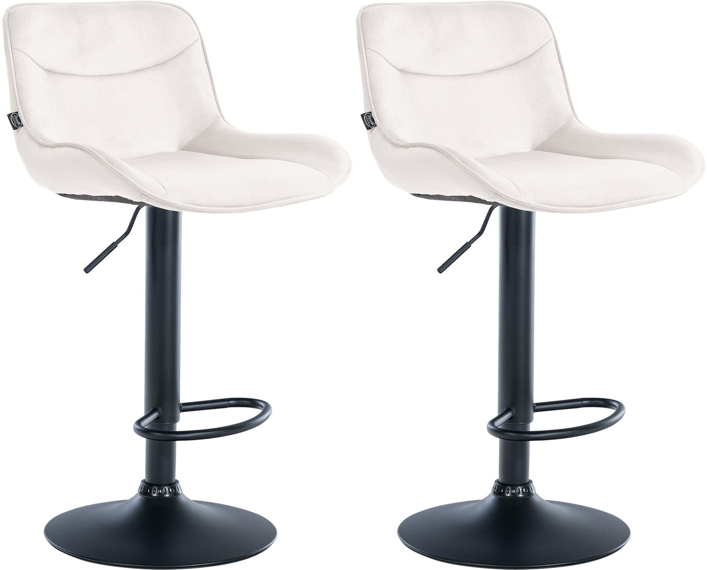 2er Set Barhocker Vonore Samt