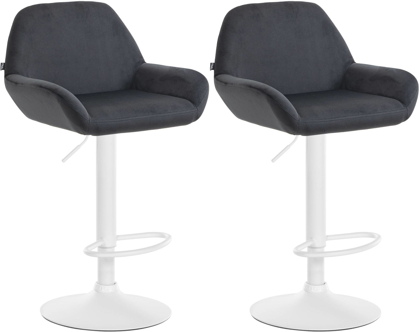 2er Set Barhocker Braga Samt | homemem39