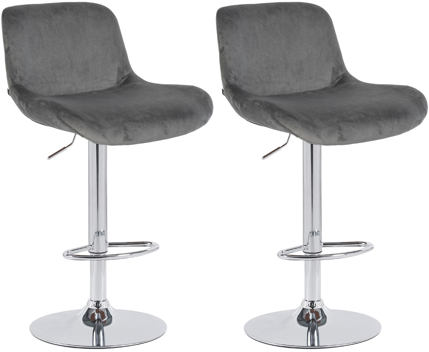 2er Set Barhocker Solon Chrom