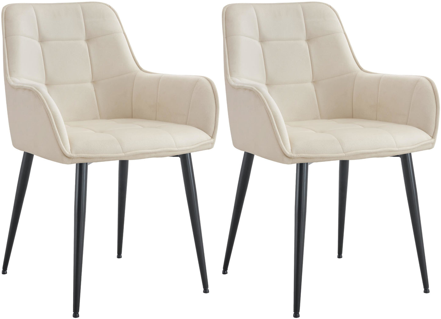 2er Set Esszimmerstuhl Ferndale Samt