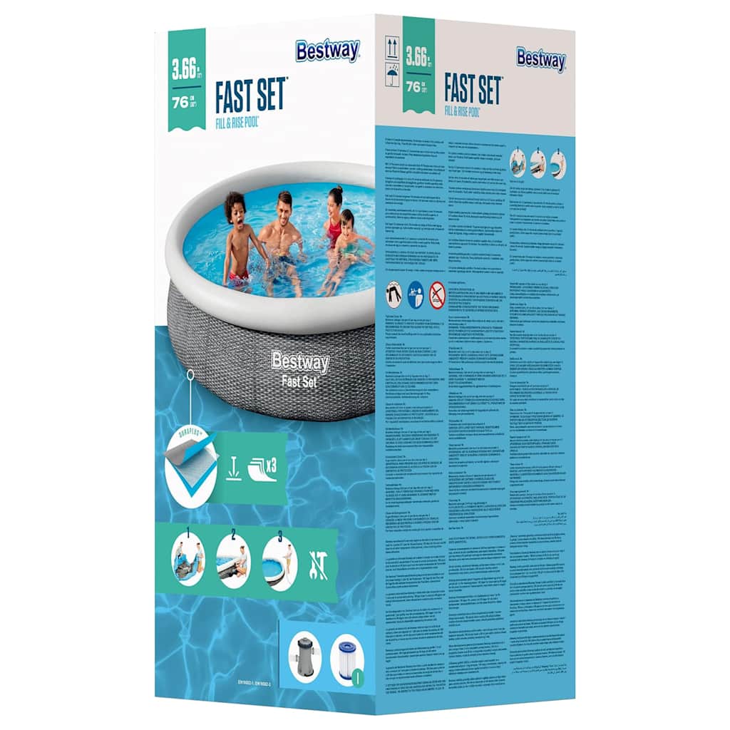 Set Piscina Rotonda 366x76 cm | homemem39