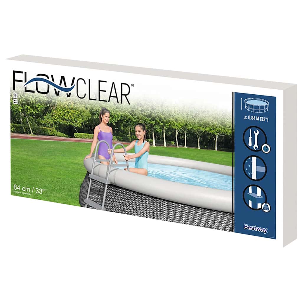 Scaletta per Piscina a 2 Gradini Flowclear 84 cm | homemem39