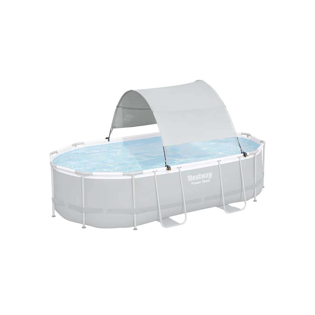 Tettoia per Piscina Fuori Terra Bianco - homemem39