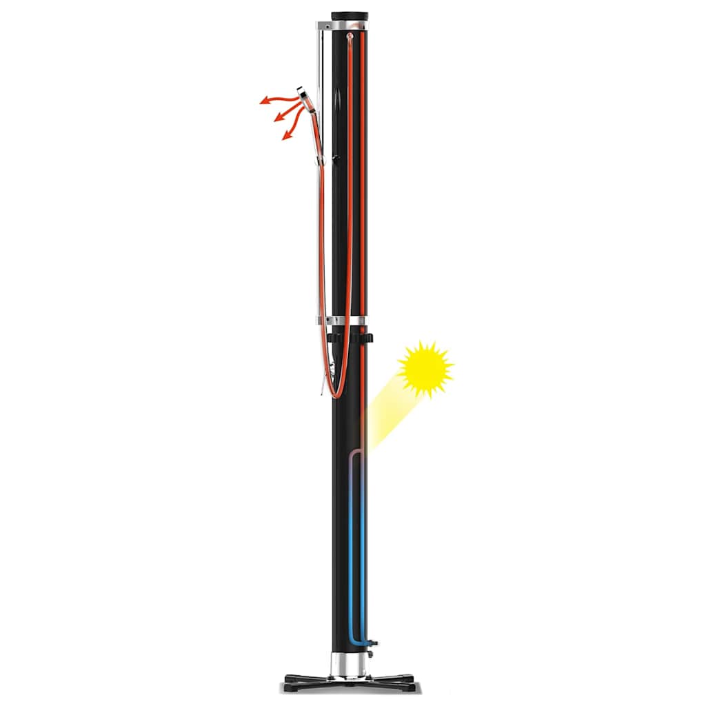 Doccia da Esterno Solar Flow Nera 20 L | homemem39