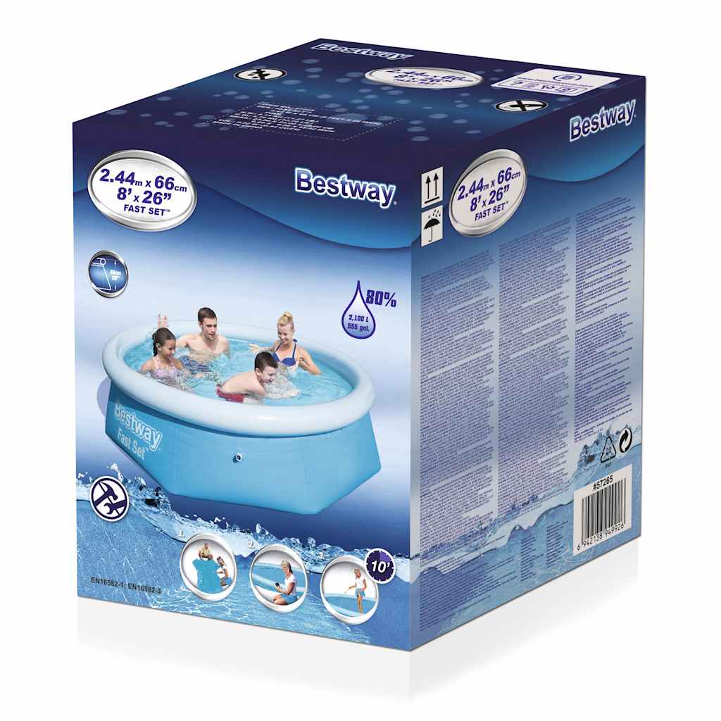 Set per Piscina Gonfiabile Fast Rotonda 244x66 cm 57265