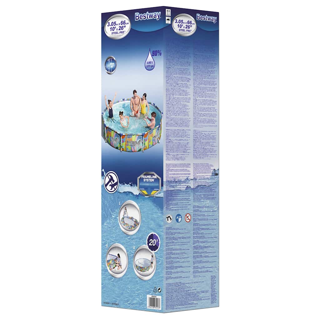 Piscina con Telaio Steel Pro 305x66 cm | homemem39