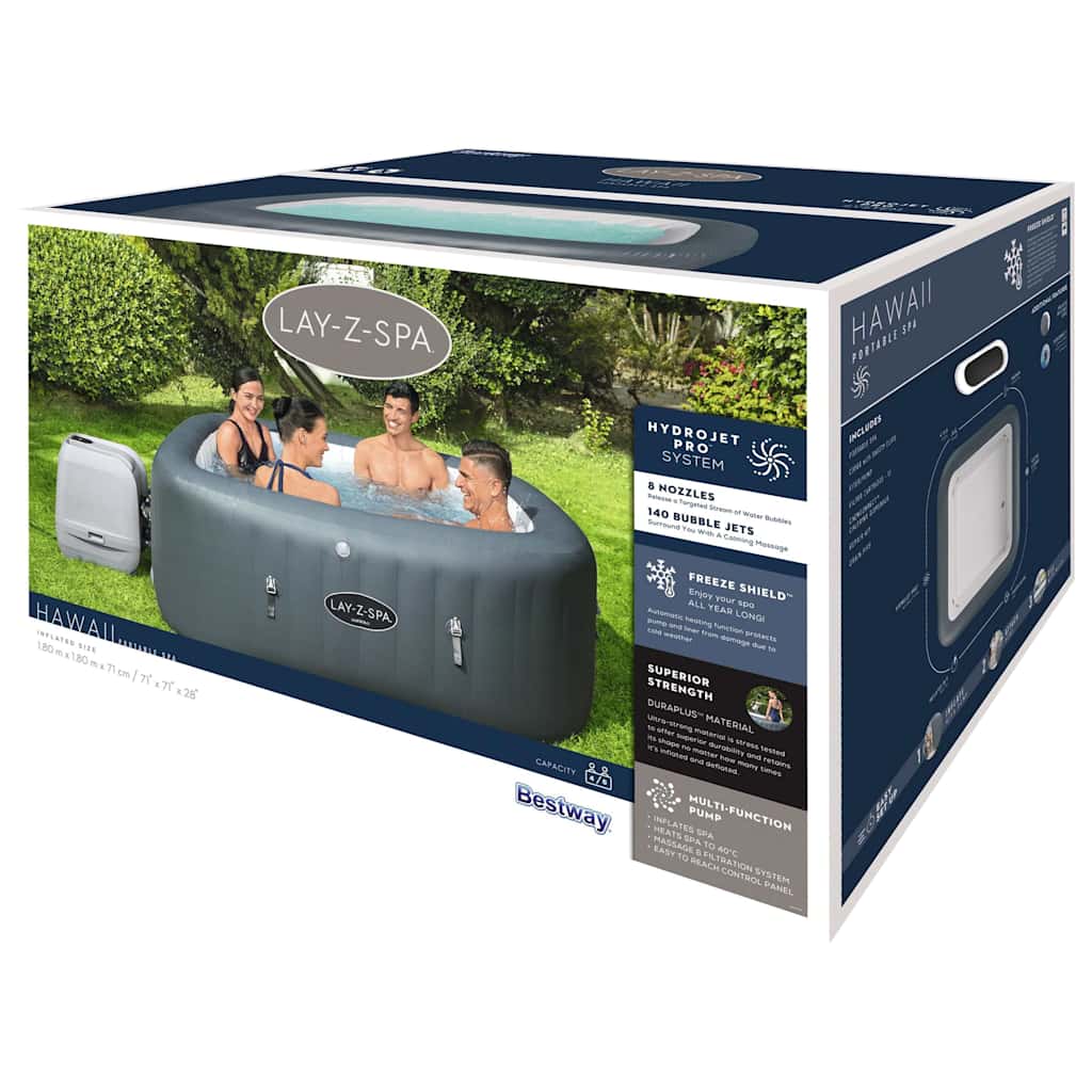 Bes tway Lay-Z-Spa Vasca Idromassaggio Gonfiabile Hawaii HydroJet Pro - homemem39
