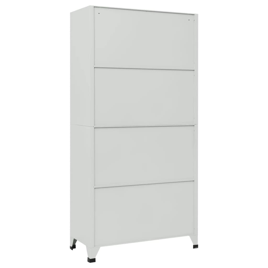 Armadietto a Chiave con 6 Scomparti in Acciaio 90x45x180 cm - homemem39