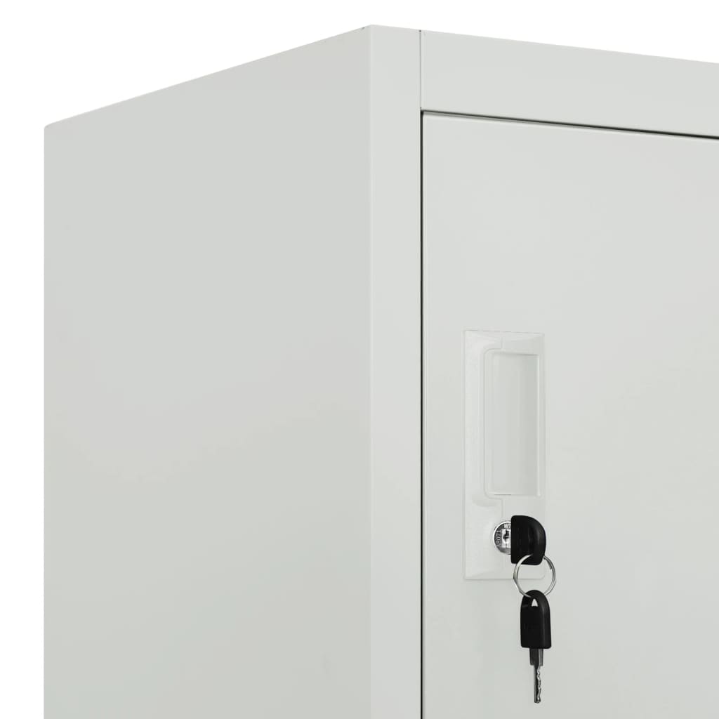 Armadietto a Chiave con 6 Scomparti in Acciaio 90x45x180 cm - homemem39
