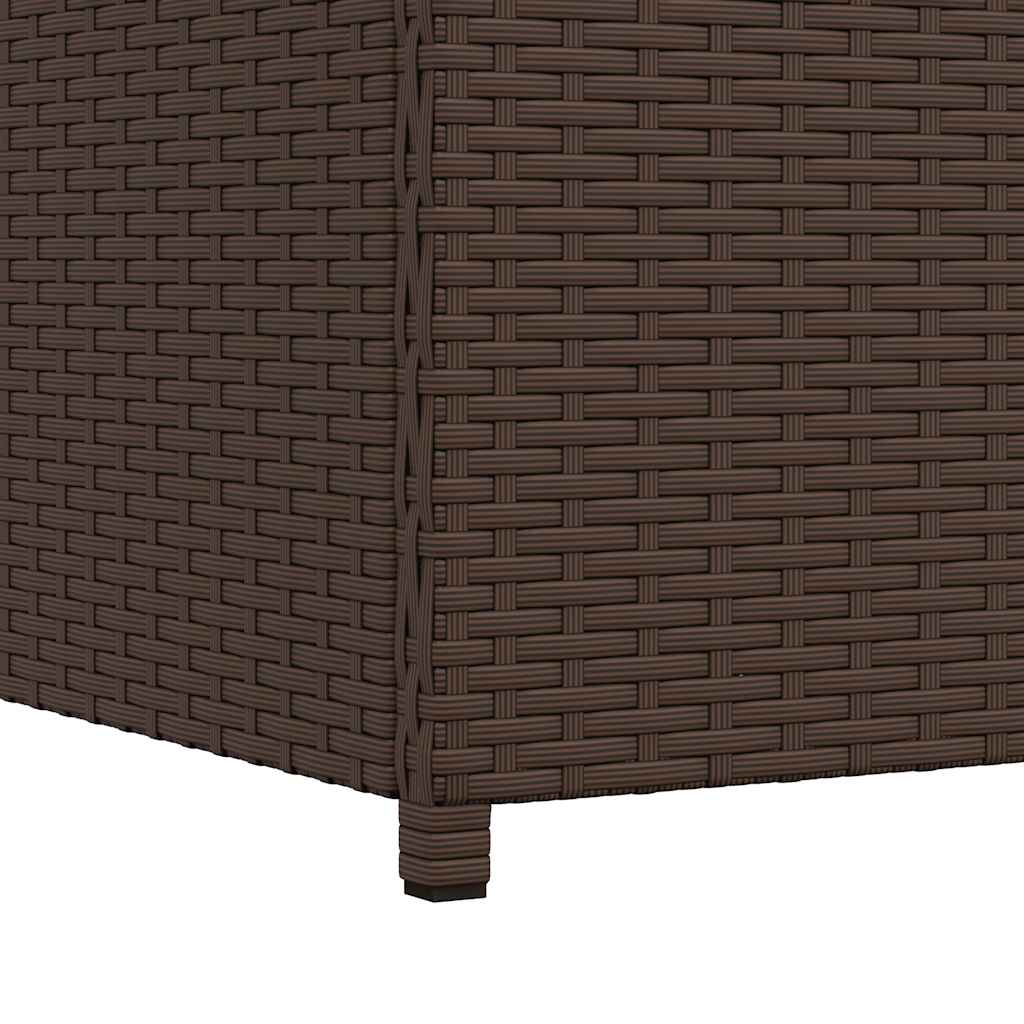 Baule da Giardino Marrone 120x50x60 cm in Polyrattan