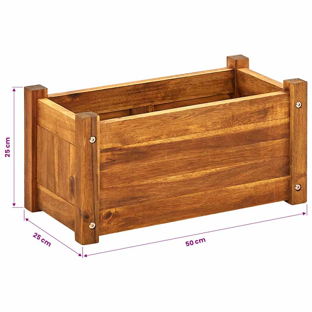 Letto Rialzato da Giardino in Legno di Acacia 50x25x25 cm | homemem39