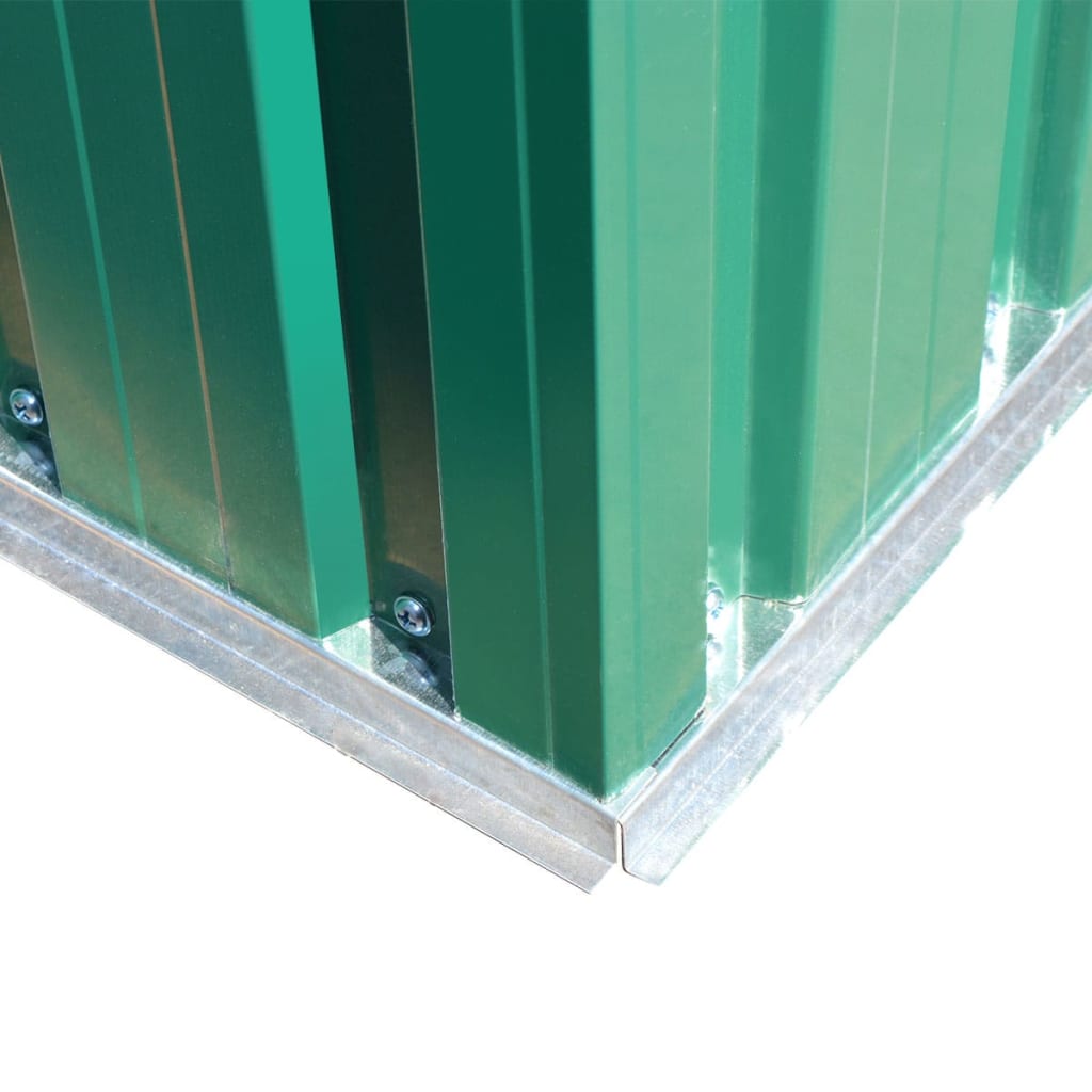 Capanno per Attrezzi in Metallo Verde 257x205x178 cm - homemem39
