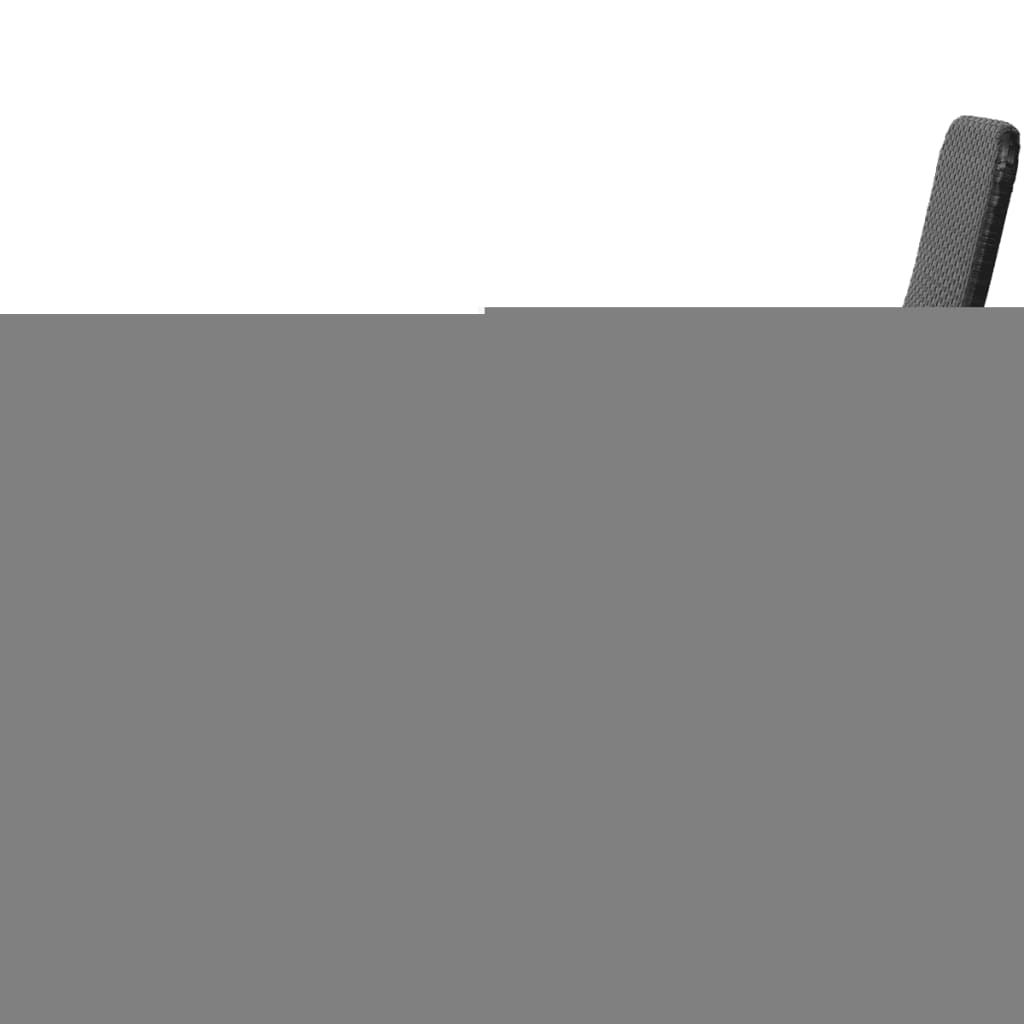 Lettino Prendisole Pieghevole in Polyrattan Nero - homemem39