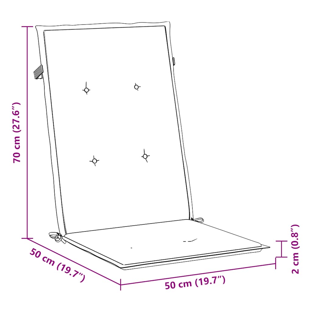 Cuscini per Sedie 2 pz Antracite 120x50x2 cm in Tessuto | homemem39
