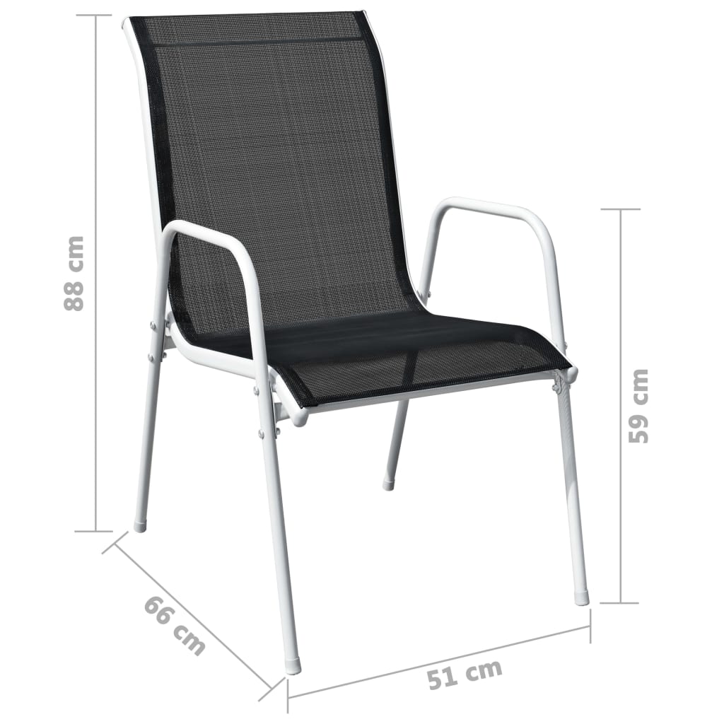 Set da Bistrot 3 pz in Acciaio Nero | homemem39