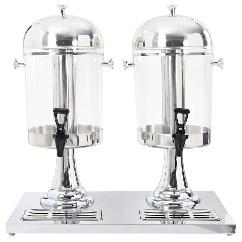 Doppio Distributore di Succhi di Frutta e Bibite Acciaio Inossidabile 2 x 8 L - homemem39