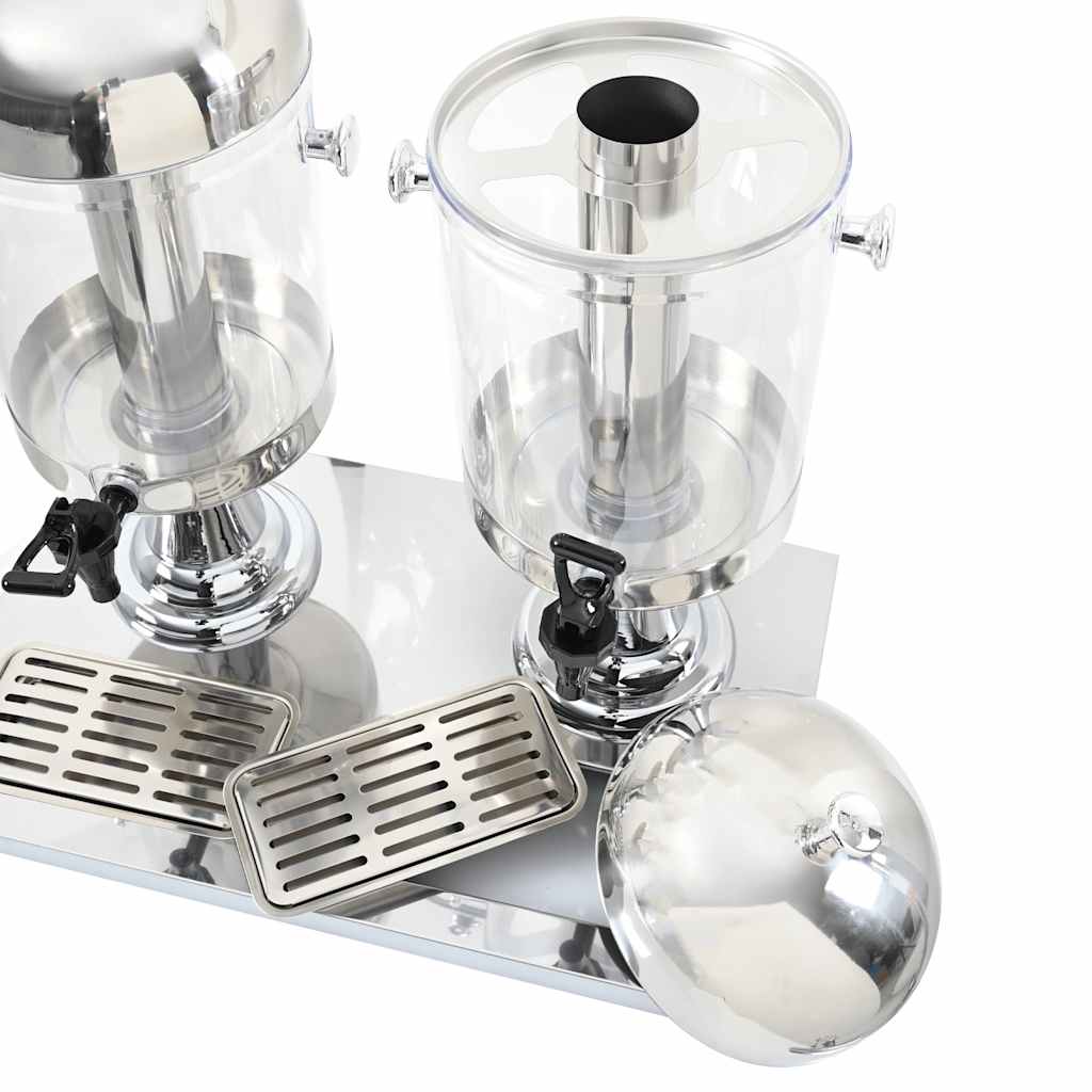 Doppio Distributore di Succhi di Frutta e Bibite Acciaio Inossidabile 2 x 8 L - homemem39