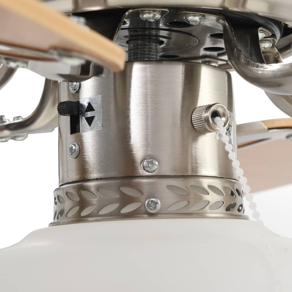 Ventilatore da Soffitto Decorato con Luce 82 cm Marrone Chiaro | homemem39