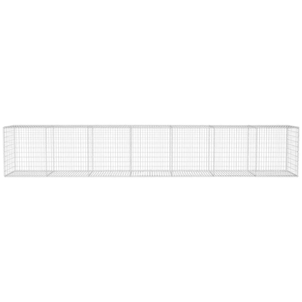 Gabbione con Copertura in Acciaio Zincato 600x50x100 cm - homemem39