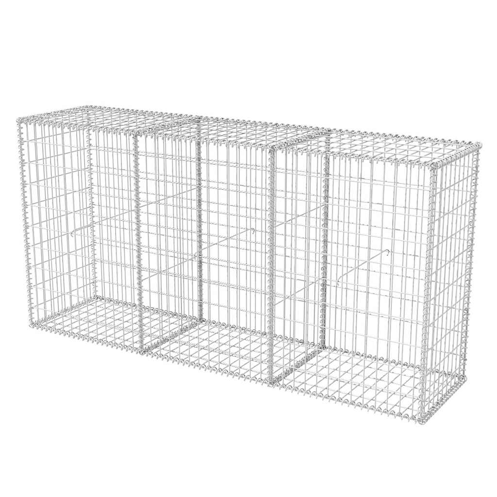 Gabbione in Rete in Acciaio Zincato 200x50x100 cm - homemem39