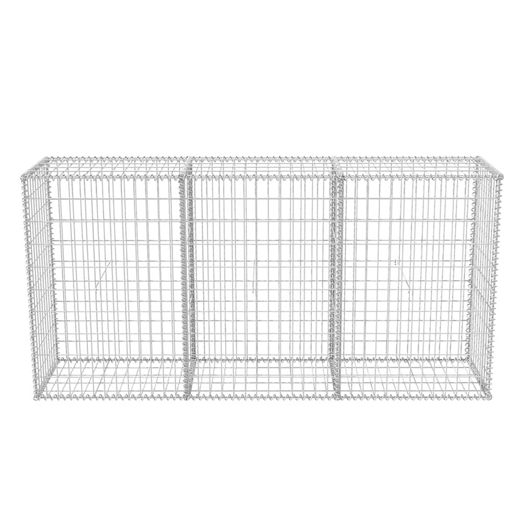 Gabbione in Rete in Acciaio Zincato 200x50x100 cm - homemem39