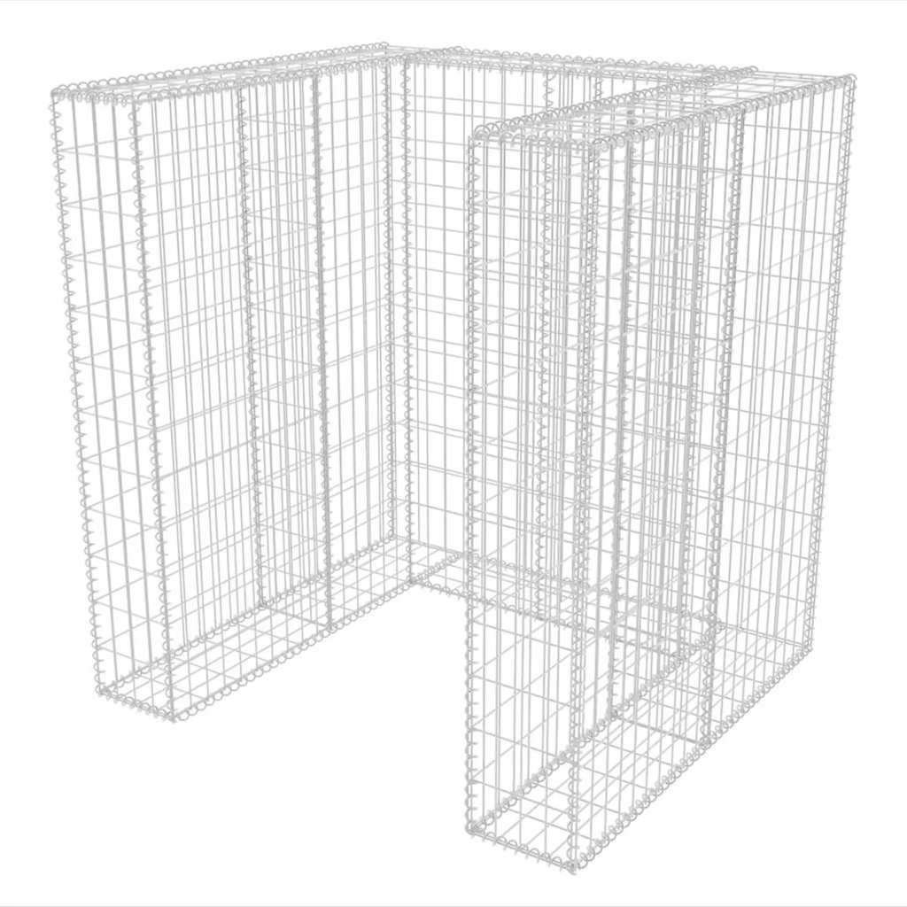 Gabbione in Rete in Acciaio per 1 Cassonetto 110x100x120 cm - homemem39