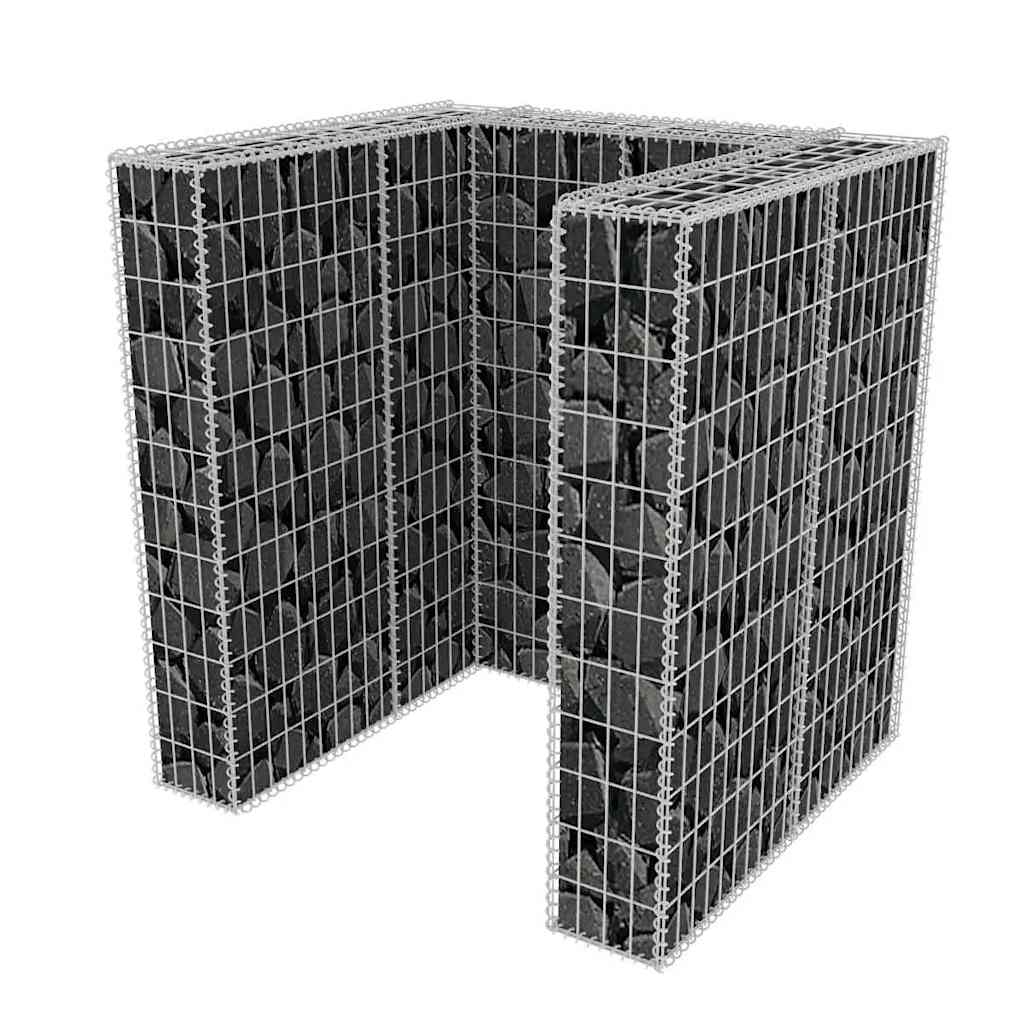 Gabbione in Rete in Acciaio per 1 Cassonetto 110x100x120 cm - homemem39