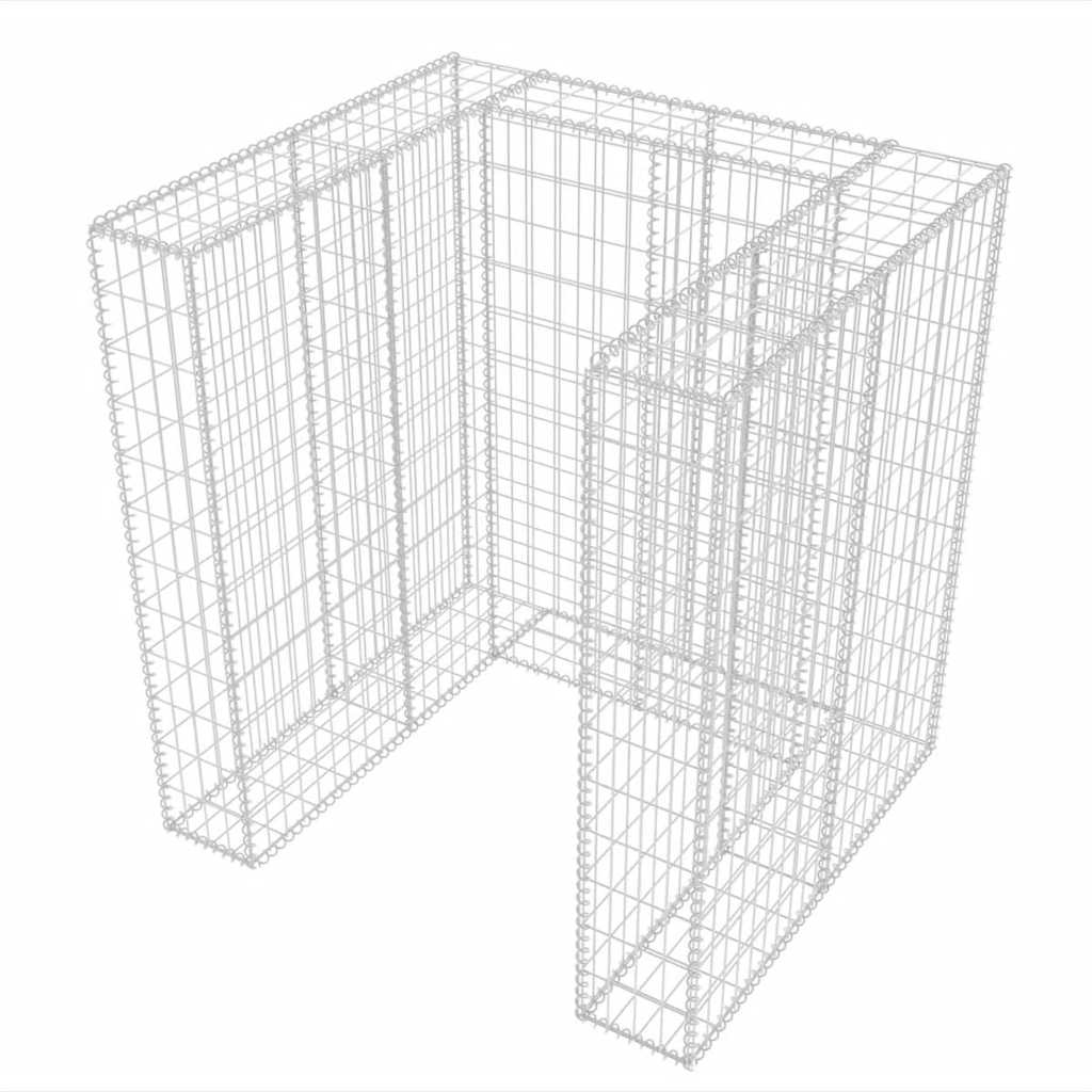 Gabbione in Rete in Acciaio per 1 Cassonetto 110x100x120 cm - homemem39
