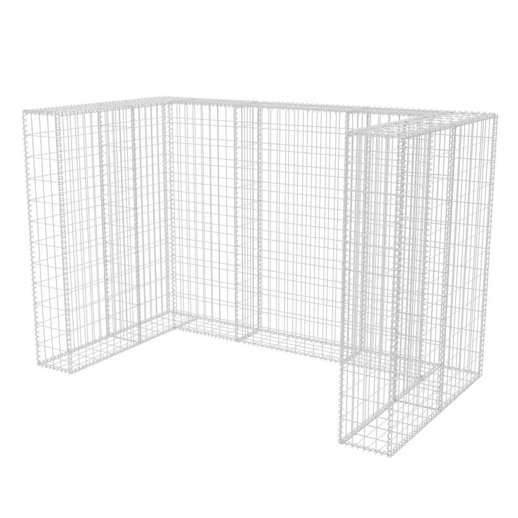 Gabbione in Rete in Acciaio per 2 Cassonetti 180x100x120 cm - homemem39