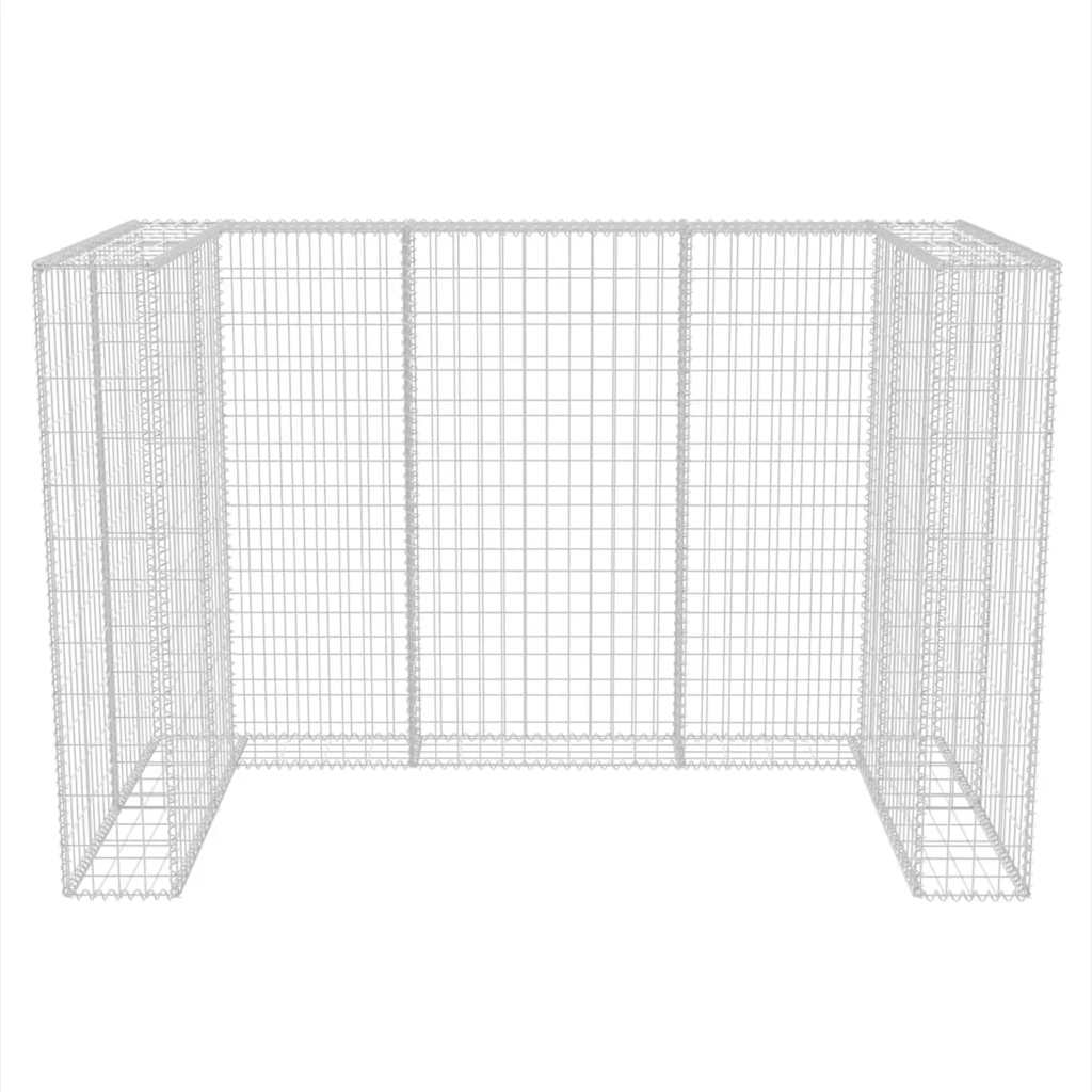 Gabbione in Rete in Acciaio per 2 Cassonetti 180x100x120 cm - homemem39
