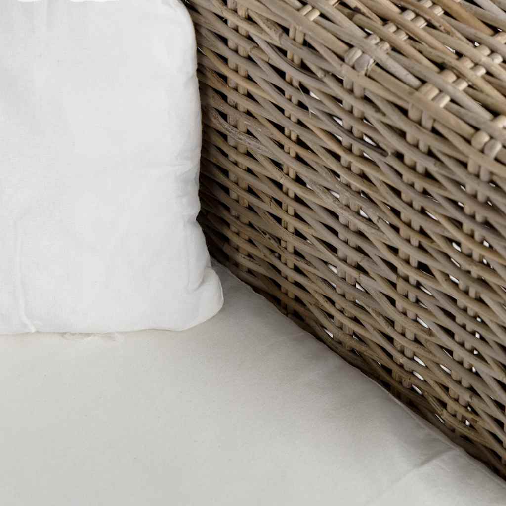 Divano a 2 Posti 7 pz in Rattan Naturale - homemem39