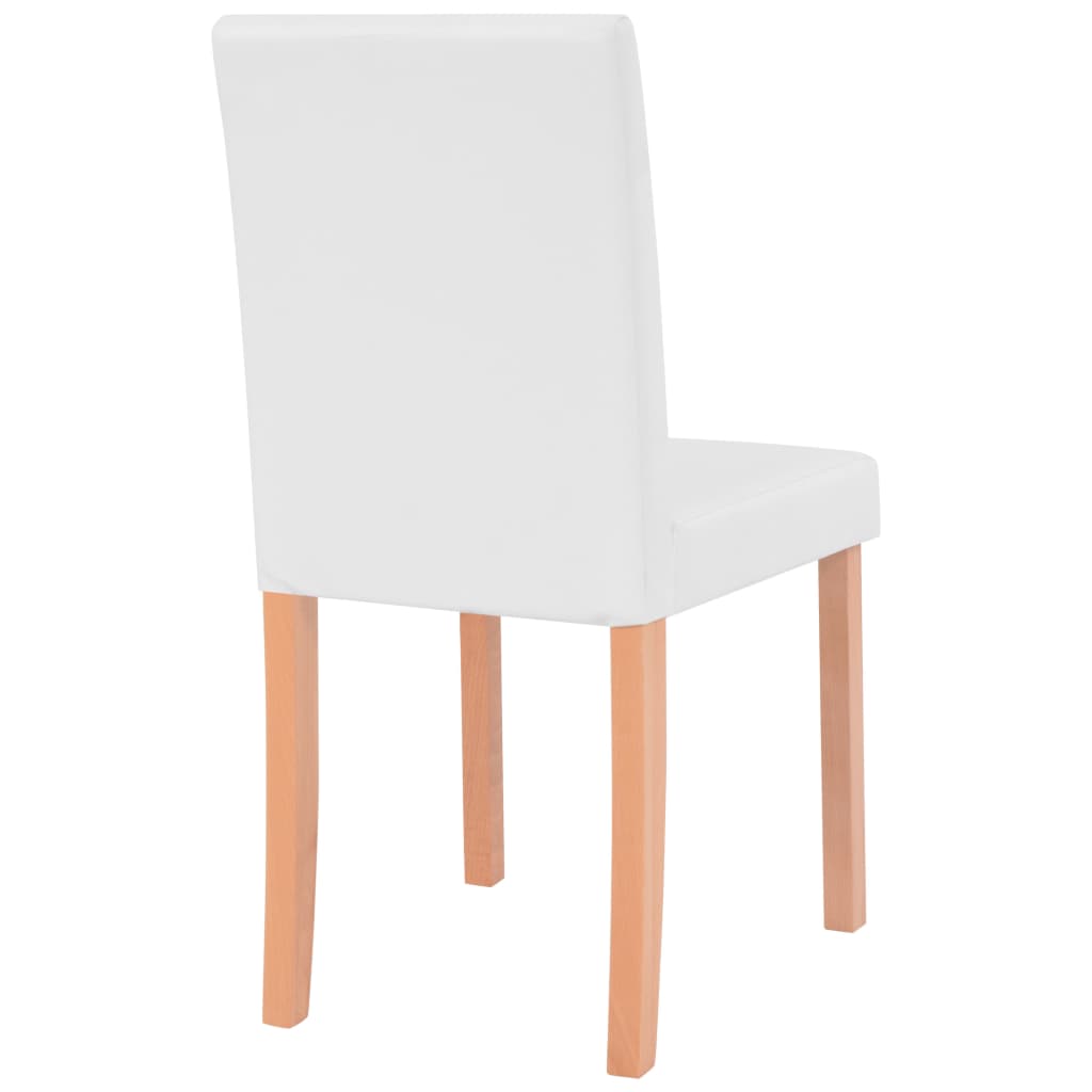 Sedie e Tavolo Pranzo 7 pz in Pelle Artificiale Quercia Crema - homemem39
