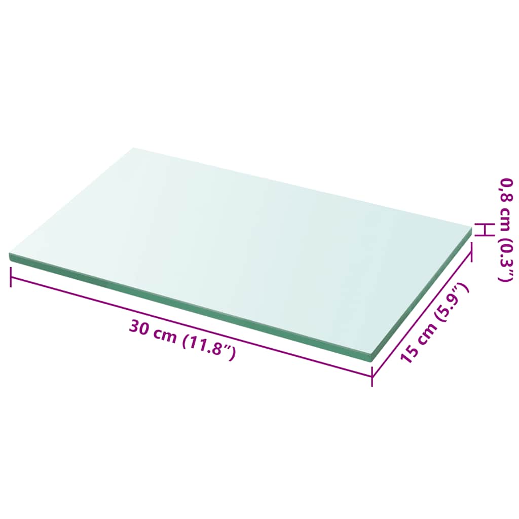Lastra in Vetro Trasparente 30x15 cm - homemem39