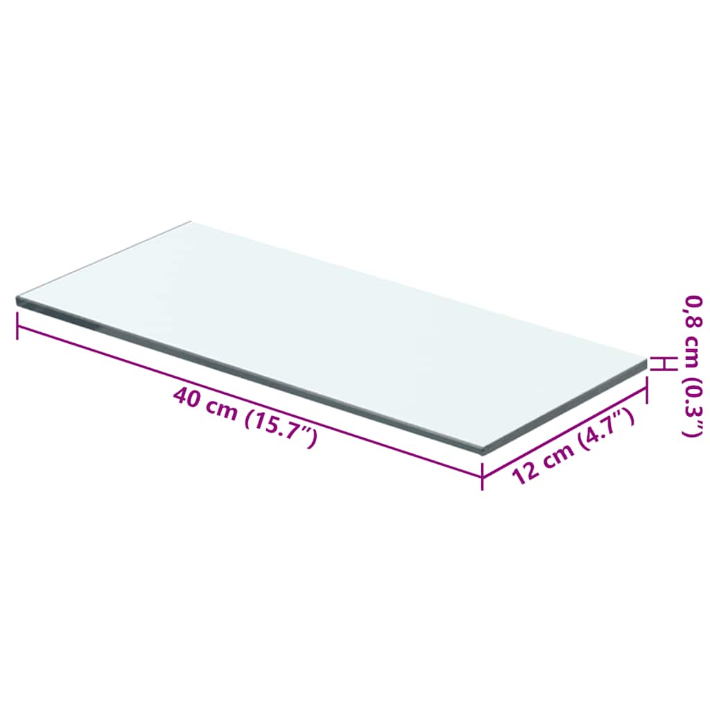 Mensola in Vetro Trasparente 40x12 cm - homemem39