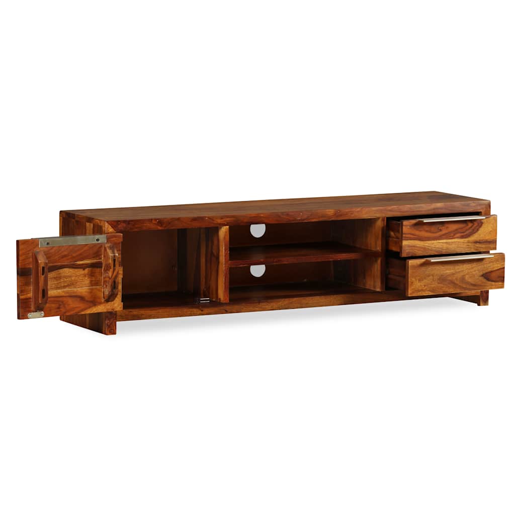Mobile Porta TV Legno Massello di Acacia 120x30x30 cm