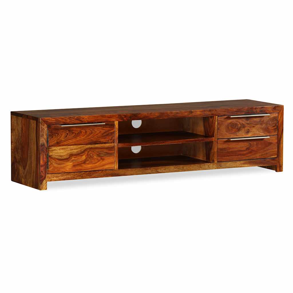 Mobile Porta TV Legno Massello di Acacia 120x30x30 cm