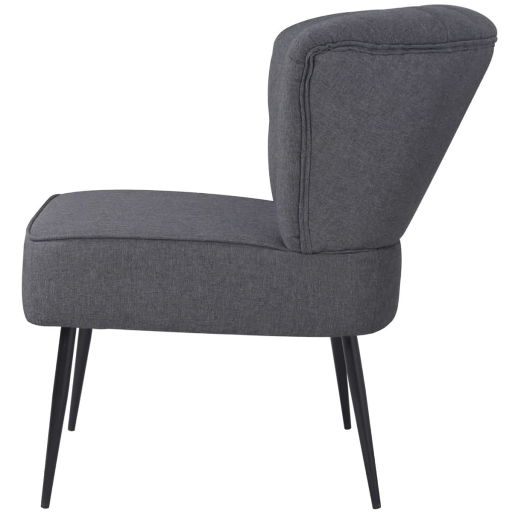Sedia da Cocktail Grigio Scuro in Tessuto - homemem39