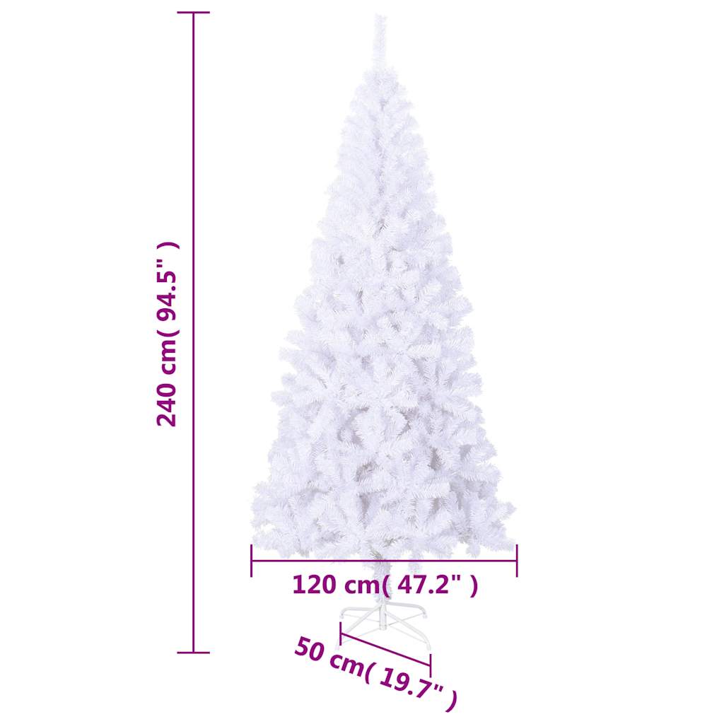 Albero di Natale Artificiale L 240 cm Bianco | homemem39