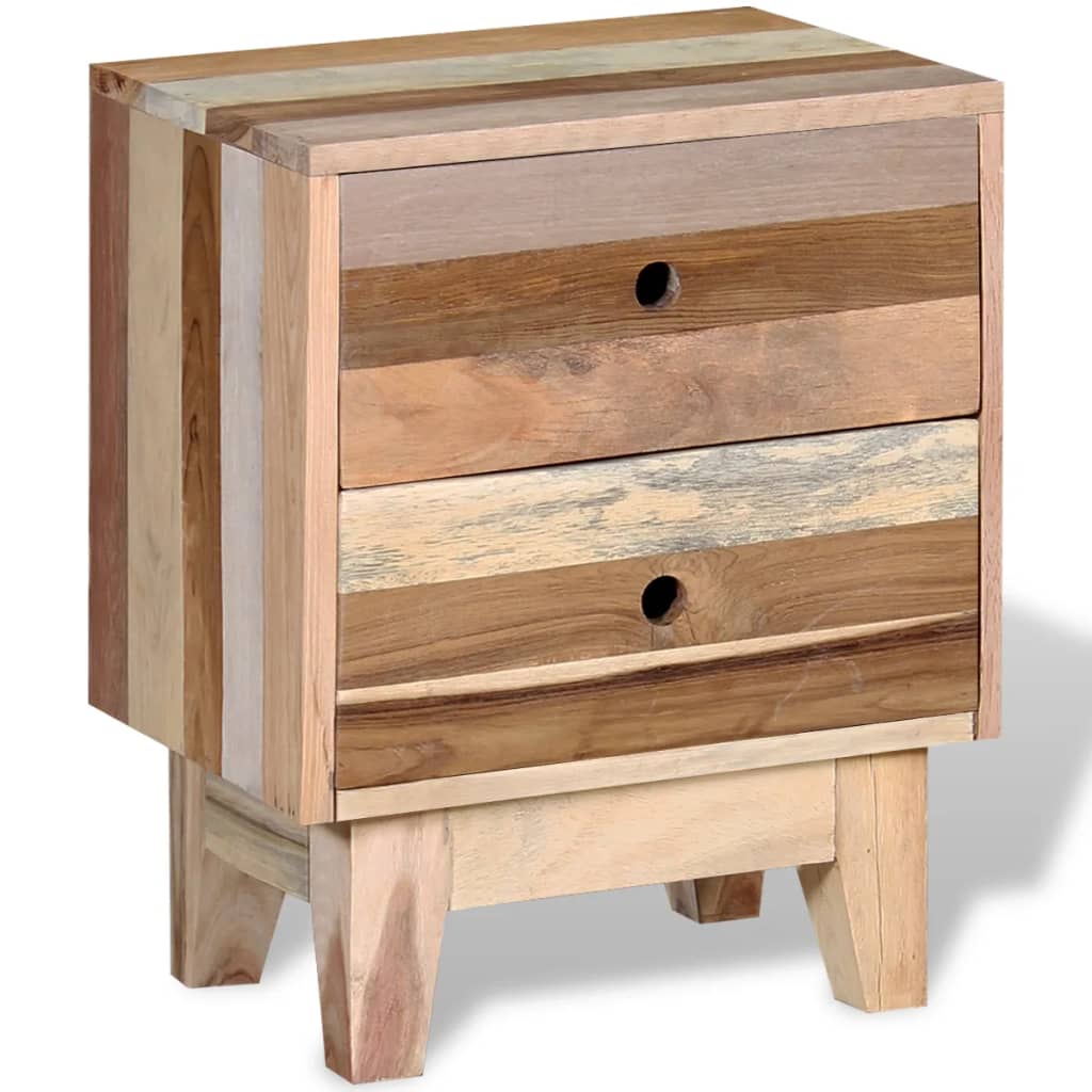 Comodino in Legno Massello di Recupero - homemem39