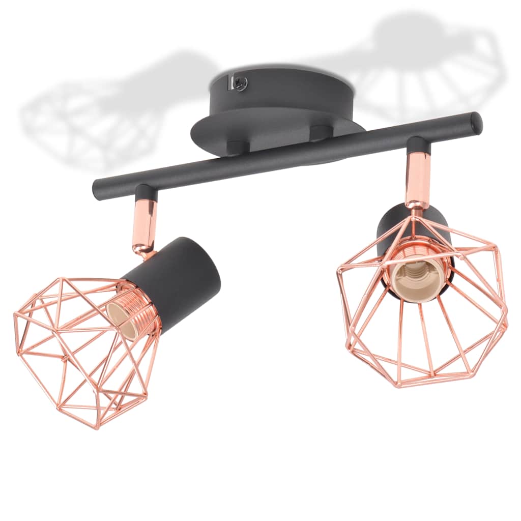 Plafoniera con 2 Lampadine a LED a Incandescenza 8 W - homemem39