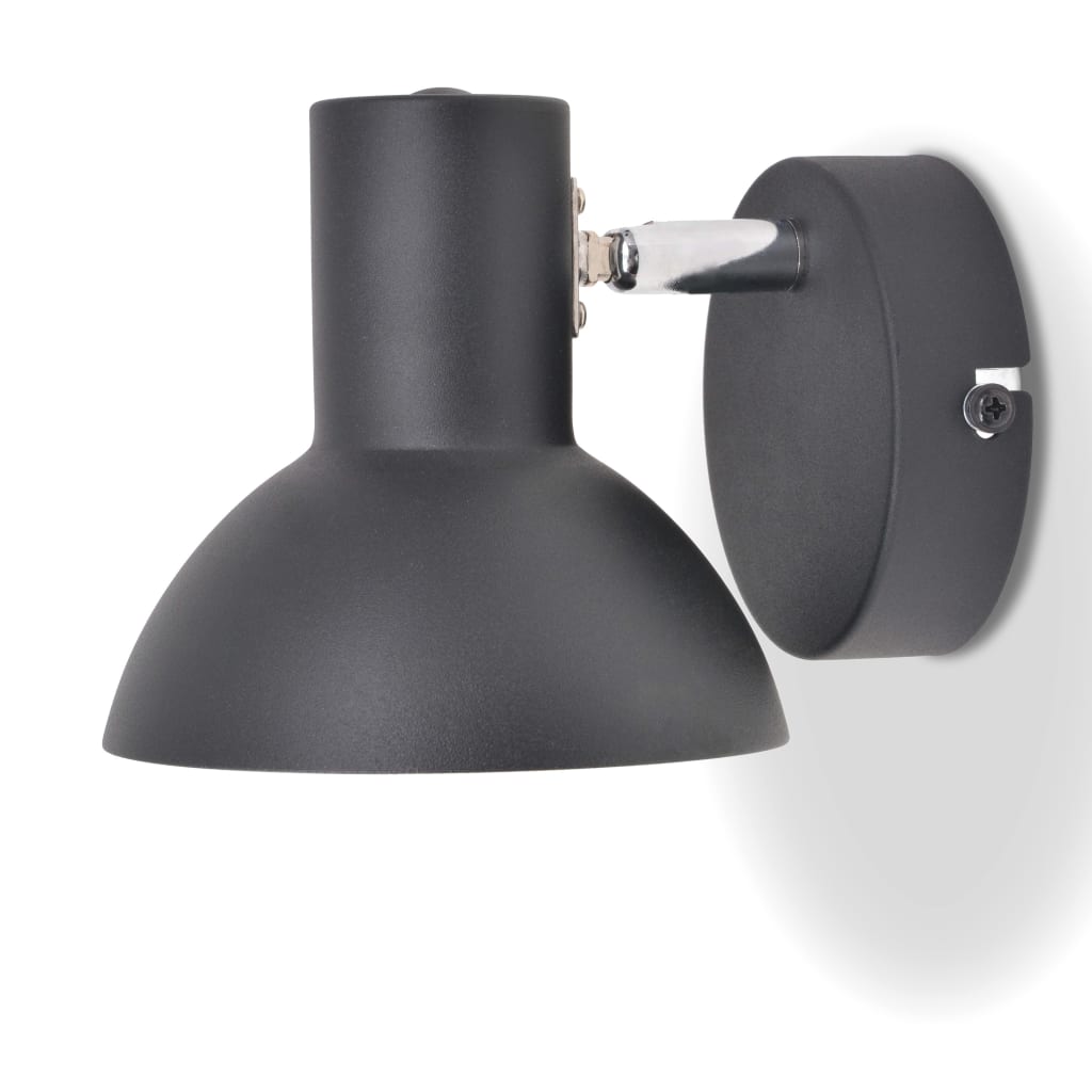 Applique 2 pz per 2 Lampadine E27 Nero e Oro - homemem39
