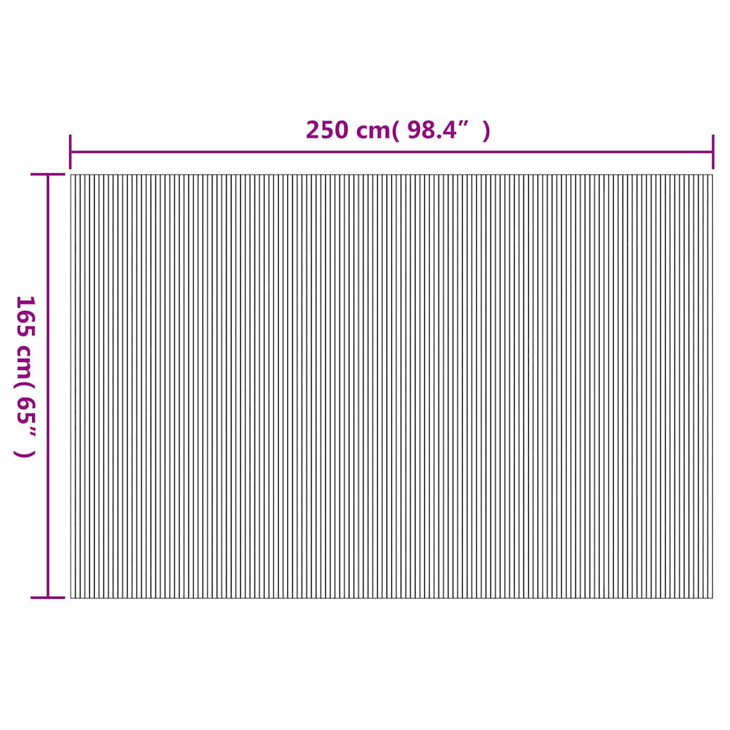 Divisorio per Stanza in Bambù Grigio Larghezza 250 cm Altezza 165 cm | homemem39