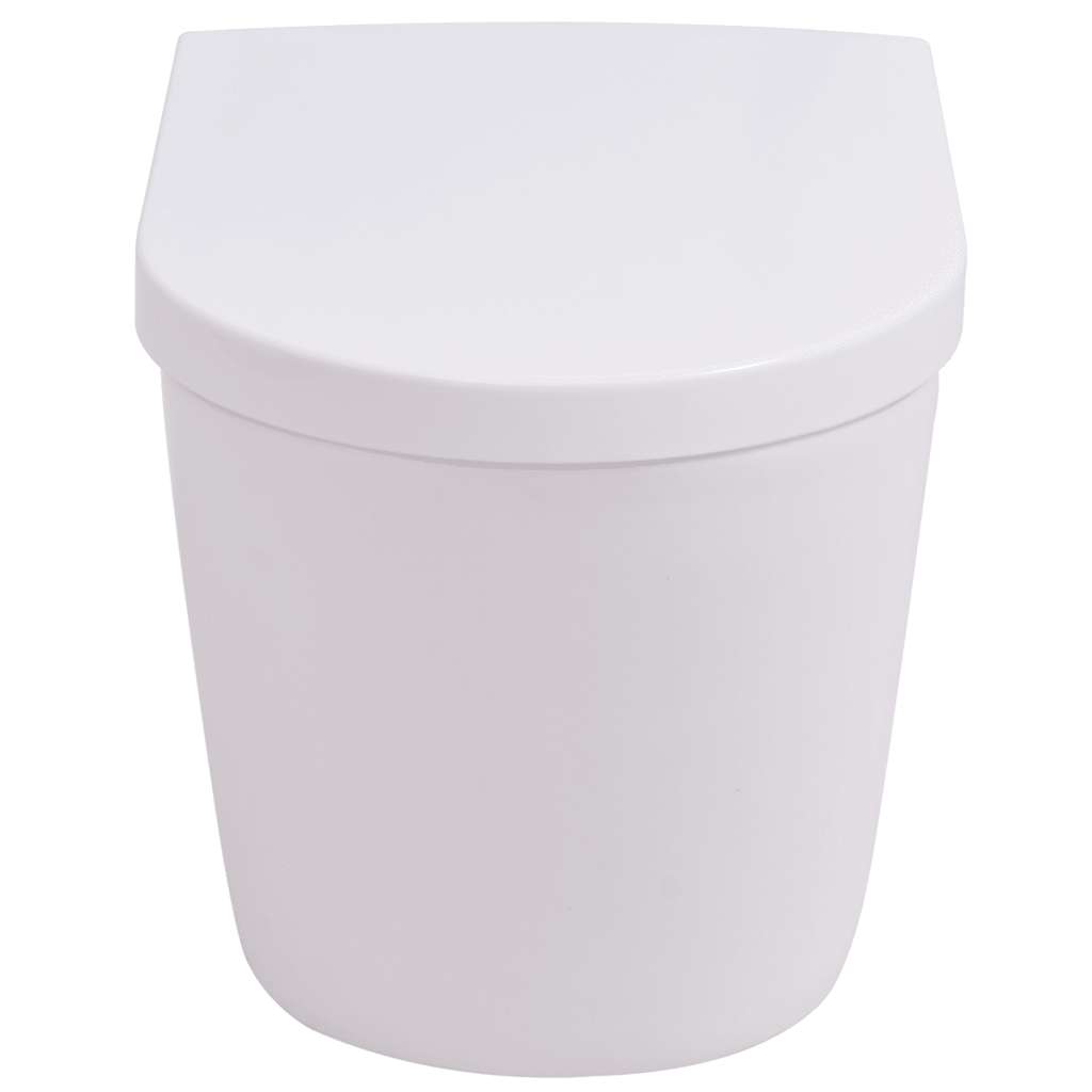 WC a Muro con Sciacquone Nascosto in Ceramica Bianco