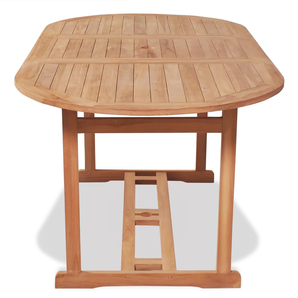 Tavolo da Giardino 180x90x75 cm in Massello di Teak - homemem39